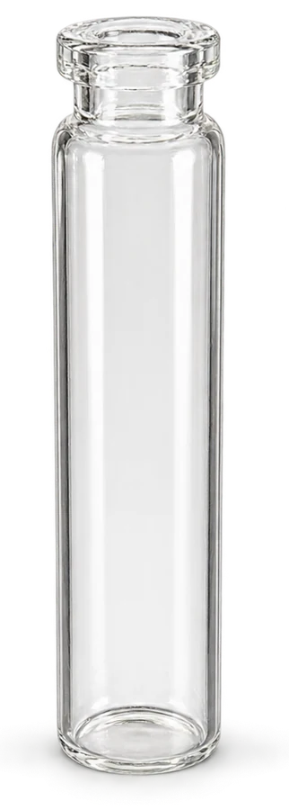 T-6516, clear crimp neck vial